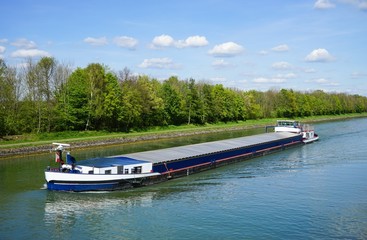 Fototapeta na wymiar Wioślarzy na Kanale Mittellandkanal
