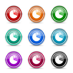 diagram icon vector set