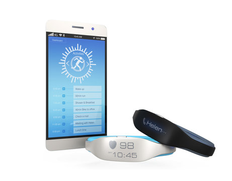 Smart wristbands and smartphone