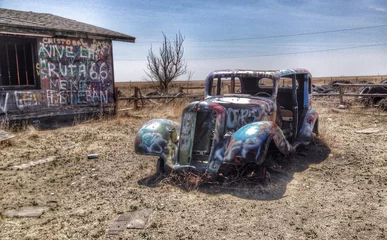 Zelfklevend Fotobehang HDR picture of vintage car © Martina Roth