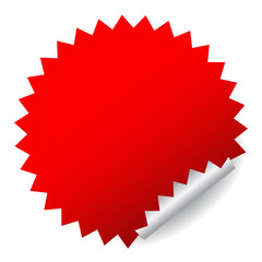 Vector red sticker