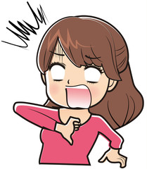 衝撃をうける女性