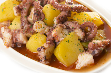 Detalle de guiso de pulpo