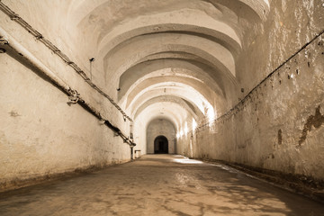 an old abandoned limestone mine corridors