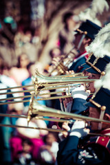 Fototapeta na wymiar Brass band parade