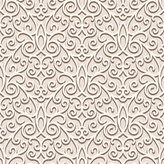 Beige seamless pattern, ornamental background