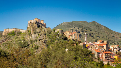 Fototapeta premium Corte citadel in Corsica