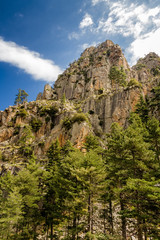 Rock formations at Restonica in Corsica