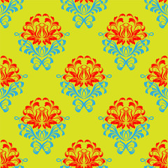 Fototapeta na wymiar seamless wallpaper. damask pattern. flower background
