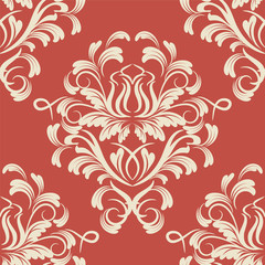 vector damask wallpaper. design elements. flower backdrop