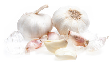 garlic isolated on white background