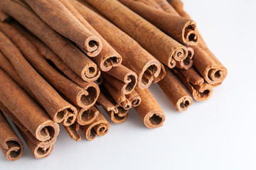 cinnamon isolated on white background with shadow