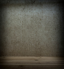 Wooden floor and wall fabric