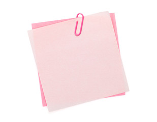 Colorful post-it notes with clip