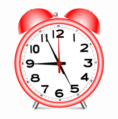 alarm clock on white background