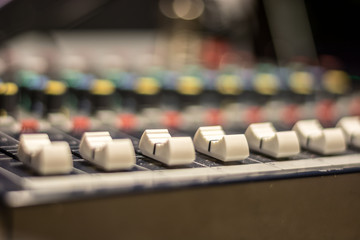 Obraz premium audio mixer, buttons and crossfaders 