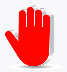 Obraz premium abstract hand on a white background