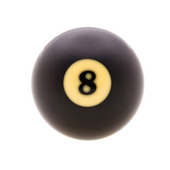 Studio shot of  billiard ball