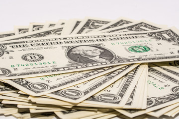 US Dollar bills, veer of money