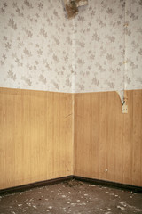 empty dirty grunge interior with vintage color filter