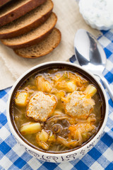 Soup with meat balls