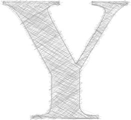 Freehand Typography Letter Y