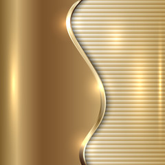Vector abstract beige background with curve and stripes