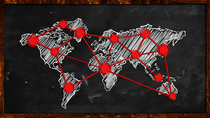 World Dot Red Connection on Blackboard