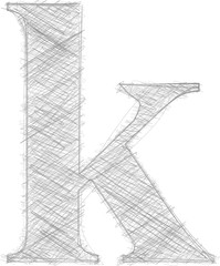Freehand Typography Letter k