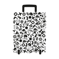 travel suitcase of many elements - 64042332