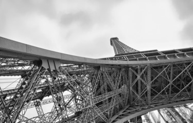 Paris. Wonderful view of Eiffel Tower. La Tour Eiffel in winter