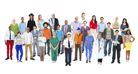Obraz premium Multiethnic Diverse Mixed Occupation People