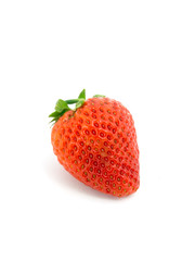 fresh strawberries isolated on white background.