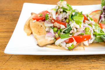 thai spicy mushroom salad