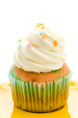 Cupcakes isolated on white background