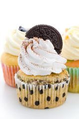 Cupcakes isolated on white background