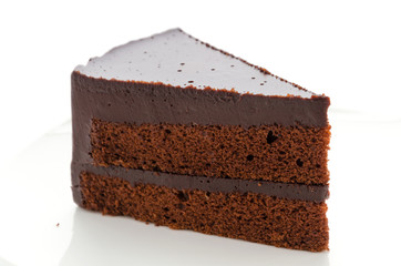 Cake chocolate isolated on white background