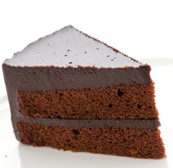 Cake chocolate isolated on white background