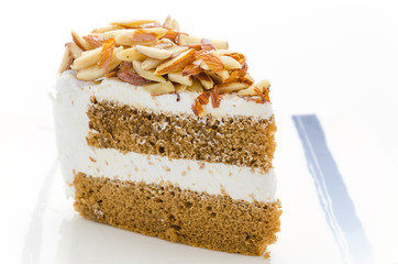 Coffee cake isolated on white background