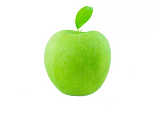 Fresh Green apple on white background