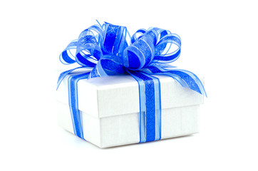 Gift box isolated white background