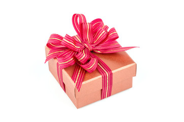 Gift box isolated white background