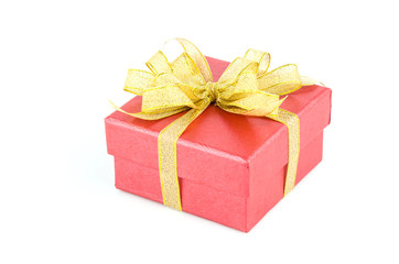 Gift box isolated white background