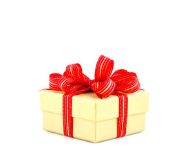Gift box isolated white background