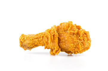 Fried chicken isolated white background