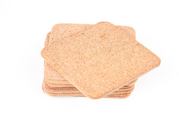 Coasters isolated on white
