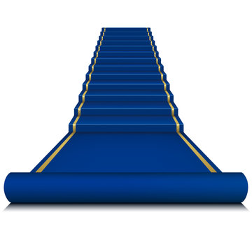 Blue Carpet With Ladder