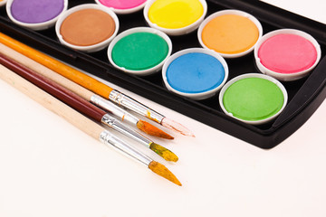 Obraz premium Paints and brushes