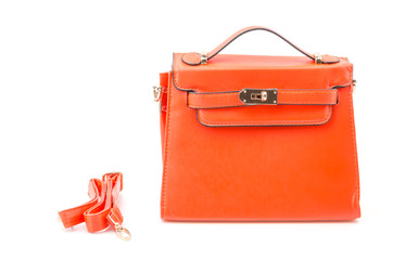 Handbag isolated white background