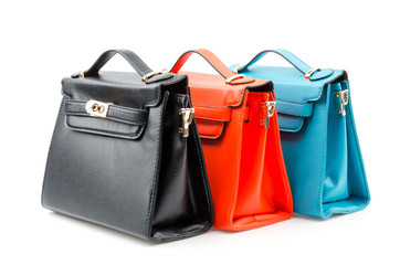 Handbag isolated white background